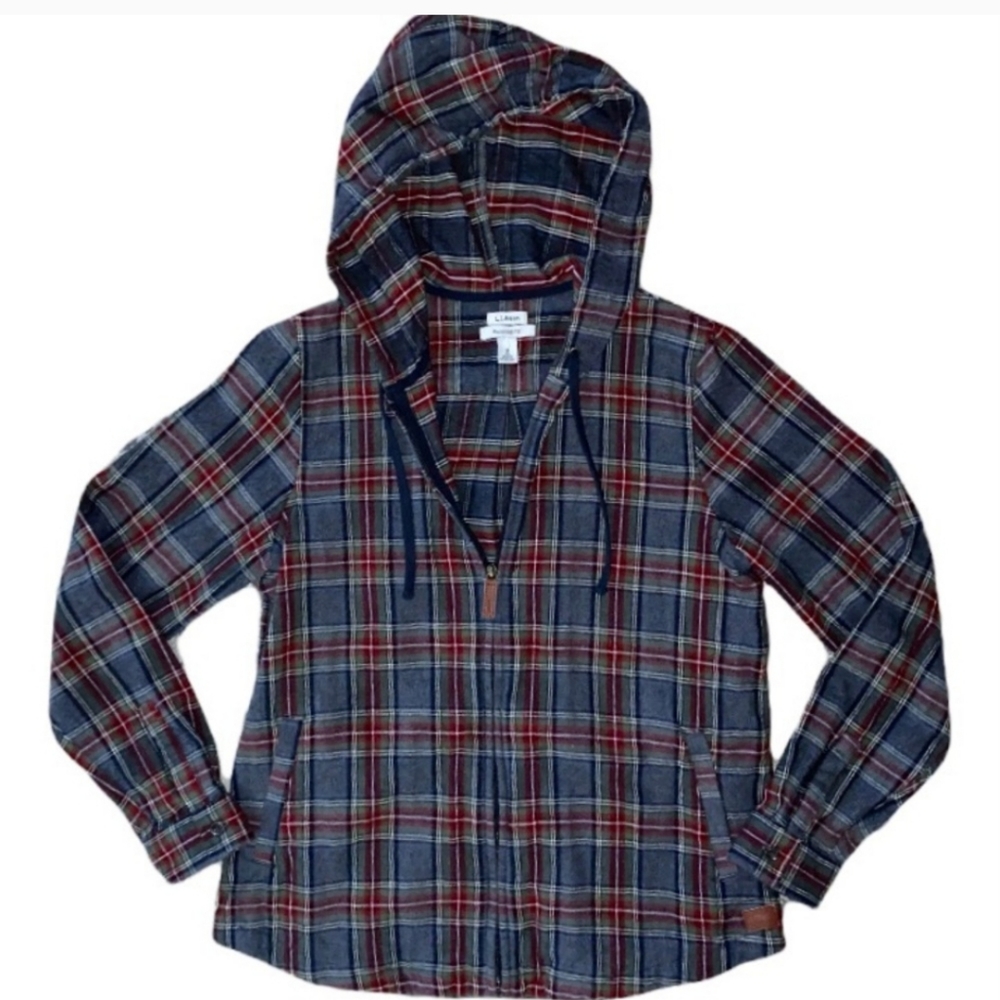 L.L. Bean hooded flannel